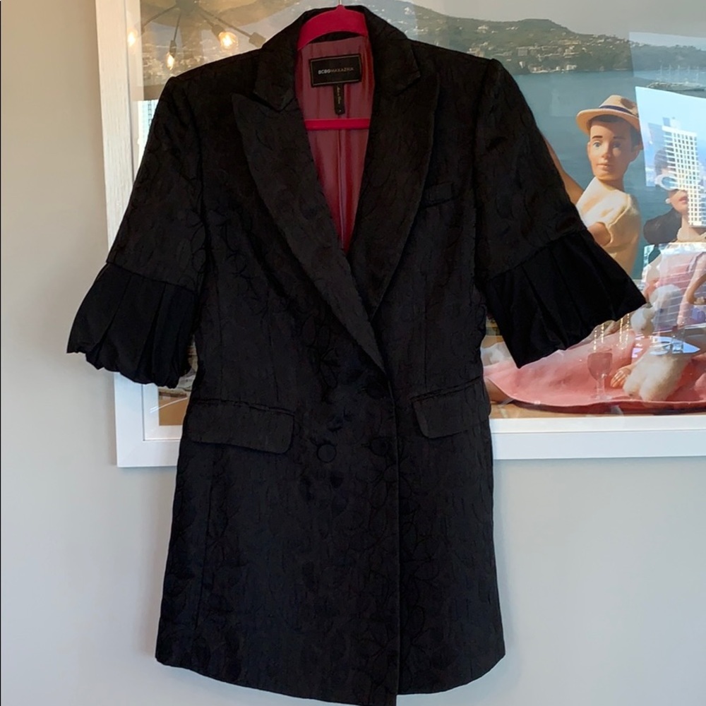 BCBGMaxAzria black printed blazer - Picture 7 of 16